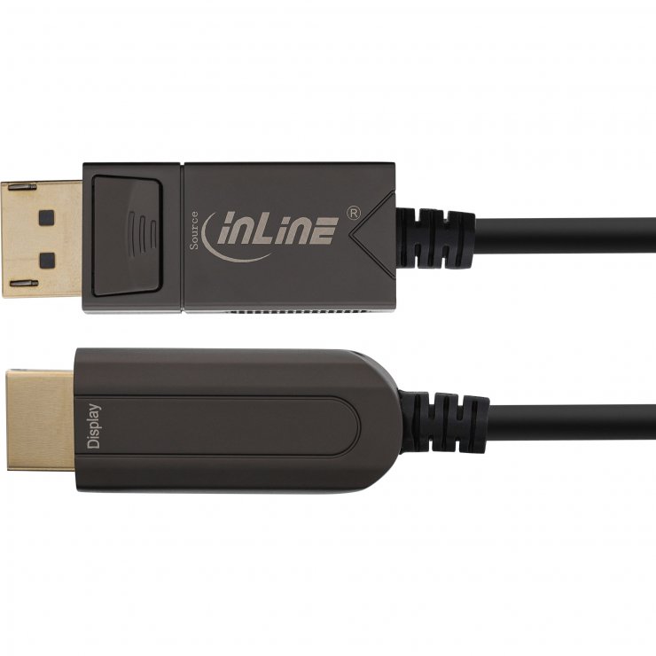 Imagine Cablu activ optic Displayport la HDMI 4K60Hz AOC T-T 50m, InLine IL17180F
