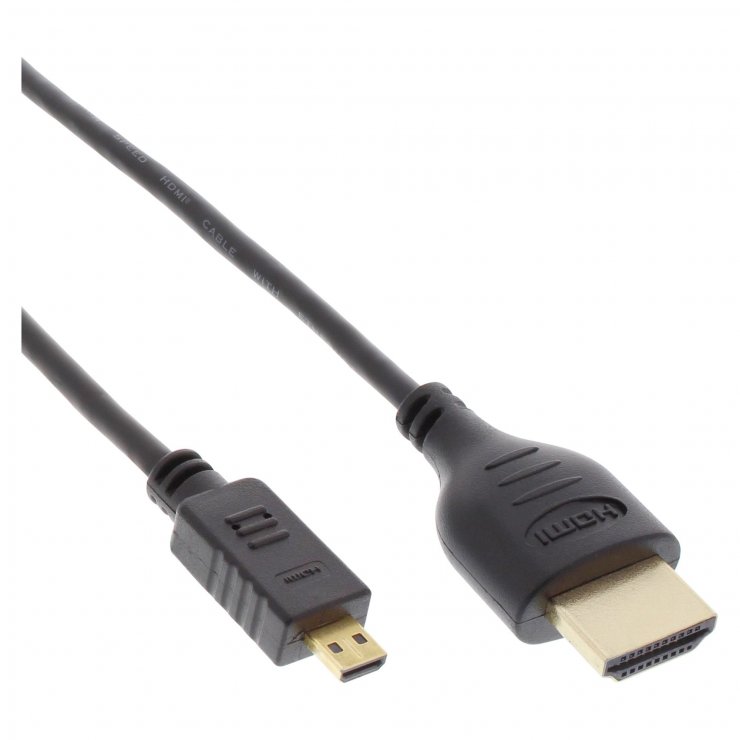 Imagine Cablu slim HDMI la micro HDMI-D 4K 0.5m, InLine IL17555D