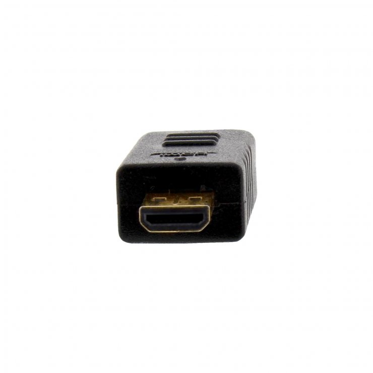 Imagine Cablu Slim micro HDMI-D la HDMI T-T 0.3m Negru, InLine 17533D