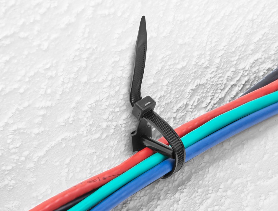 Imagine Set 100 buc bride cu diblu 150x7mm Negru , Delock 18914