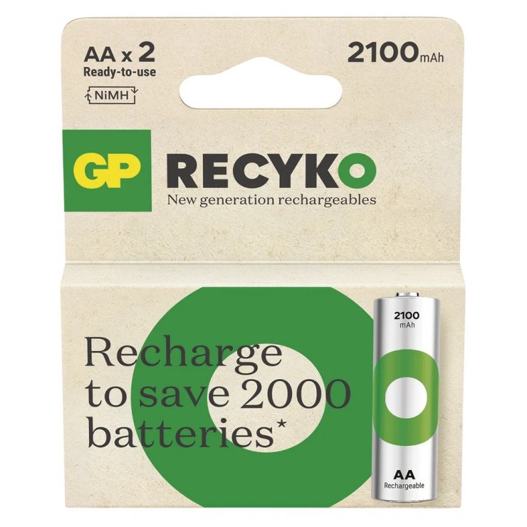 Imagine Set 2 buc acumulator AA/R6 Ni-MH GP ReCyko 2100mAh, GP Batteries