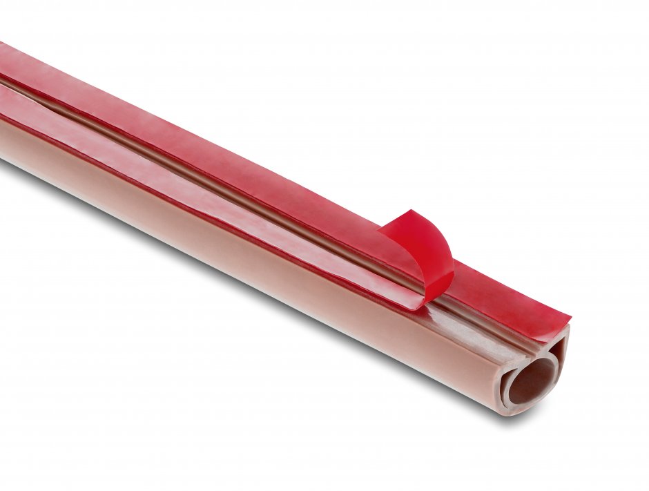 Imagine Canal cablu flexibil PVC cu adeziv 20x10 mm - lungime 2m Maro, Delock 20762