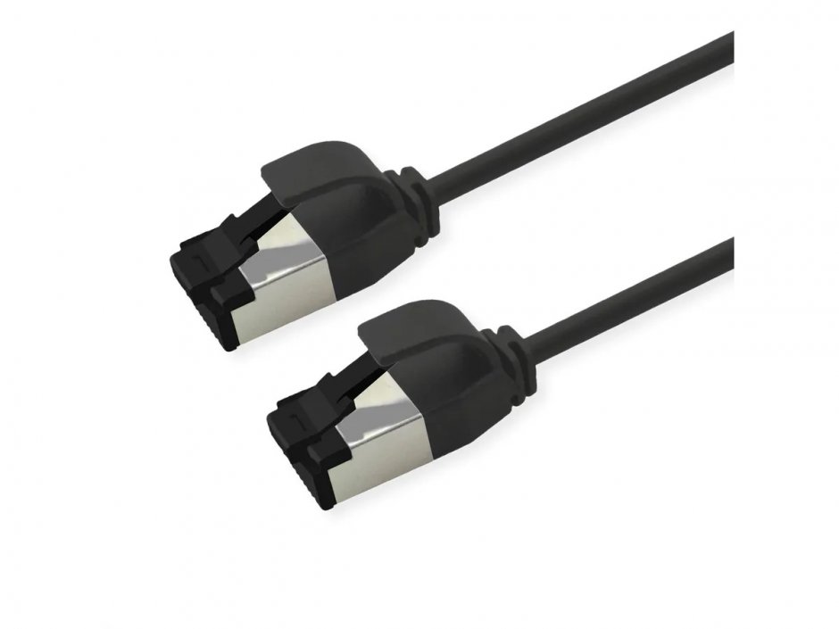 Imagine Cablu de retea RJ45 Slim U/FTP Cat. 8.1 (Class I) LSOH 3m Negru, Roline 21.15.3266