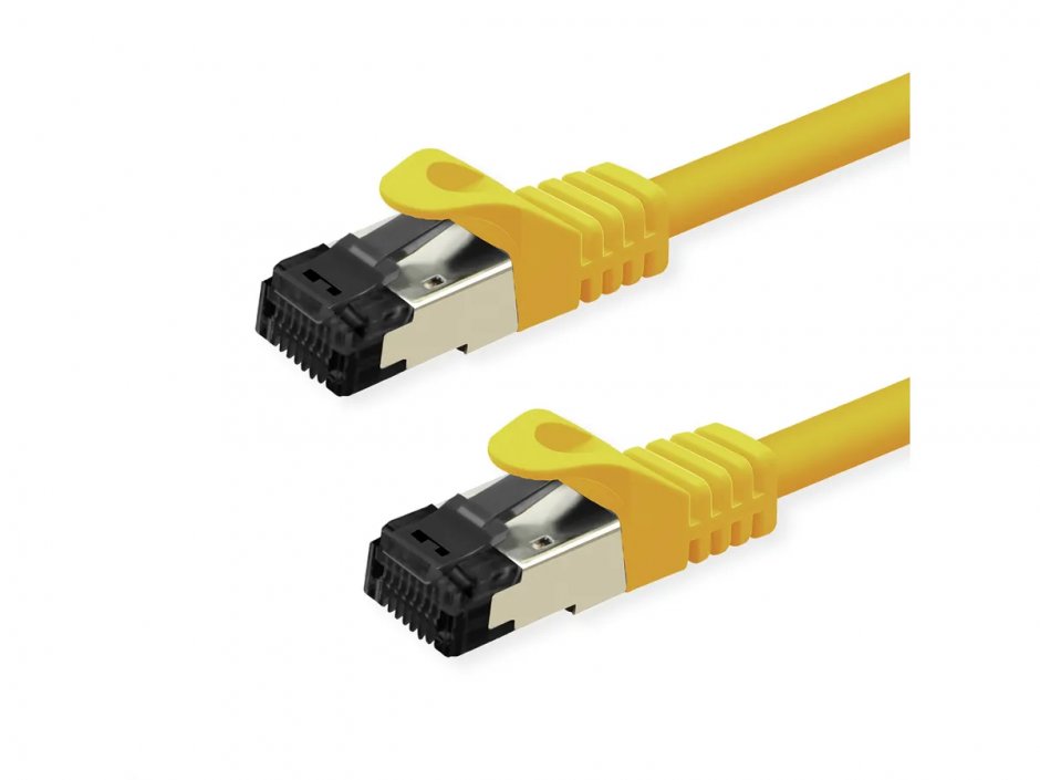 Imagine Cablu de retea RJ45 S/FTP Cat.8 (Class I) LSOH 3m Galben, Value 21.99.1823