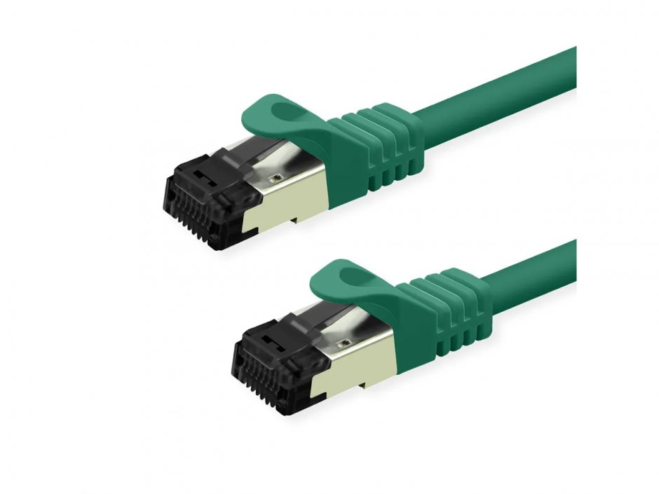 Imagine Cablu de retea RJ45 S/FTP Cat.8 (Class I) LSOH 1m Verde, Value 21.99.1831