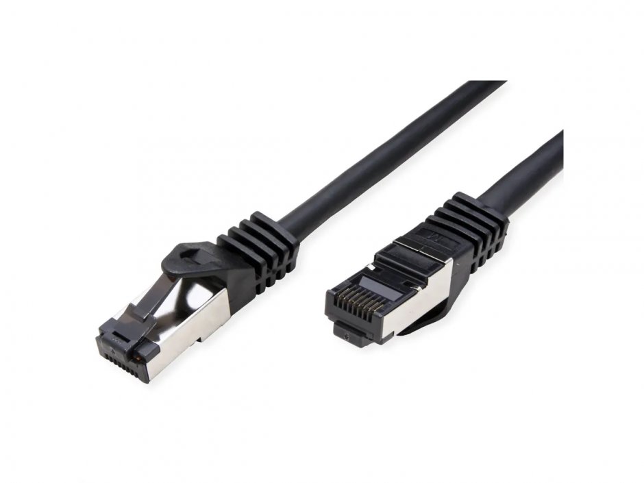 Imagine Cablu de retea RJ45 S/FTP Cat.8 (Class I) LSOH 2m Negru, Value 21.99.1862