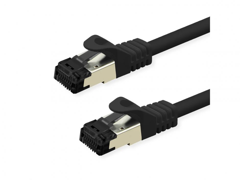 Imagine Cablu de retea RJ45 S/FTP Cat.8 (Class I) LSOH 3m Negru, Value 21.99.1863