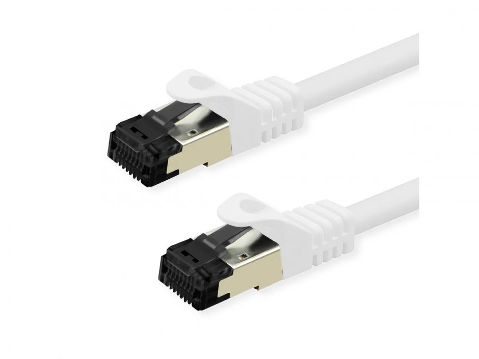 Imagine Cablu de retea RJ45 S/FTP Cat.8 (Class I) LSOH 2m Alb, Value 21.99.1872