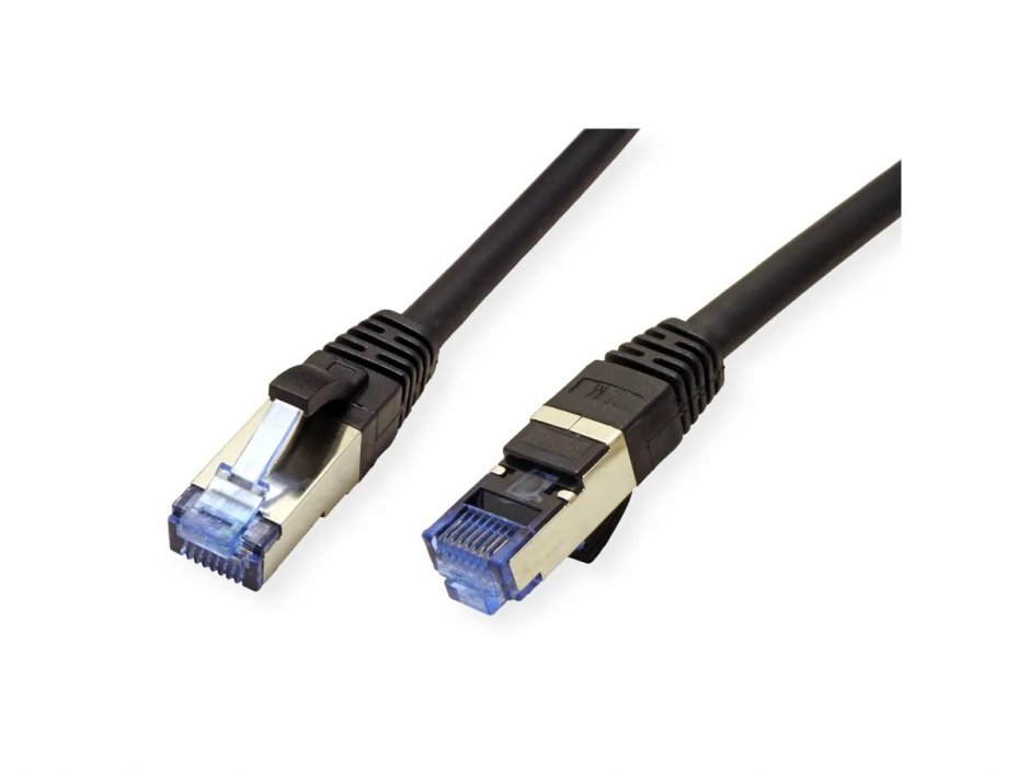 Imagine Cablu de retea RJ45 cat.6A LSOH Negru 0.15m, Value 21.99.1984