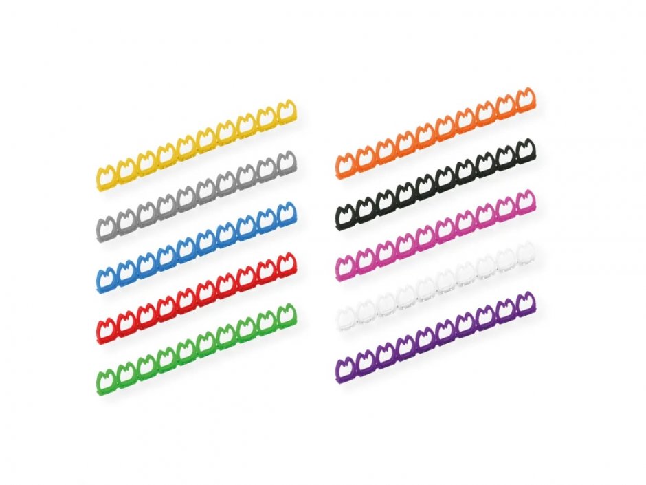 Imagine Set 100 clips marcare cablu 4 - 5.5mm Multicolor, Value 25.99.5255