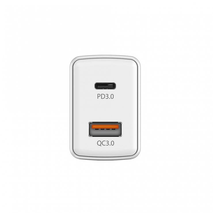 Imagine Incarcator priza Quick Charge 1 x USB-A + 1 x USB-C 20W + cablu 1m, Genius