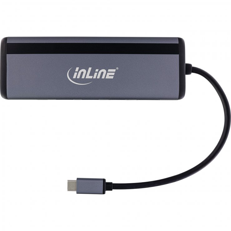 Imagine Docking station USB type C la HDMI 8K30Hz/Displayport/2xUSB-A/Gigabit LAN/micro SD+SD 100W, InLine IL33278B