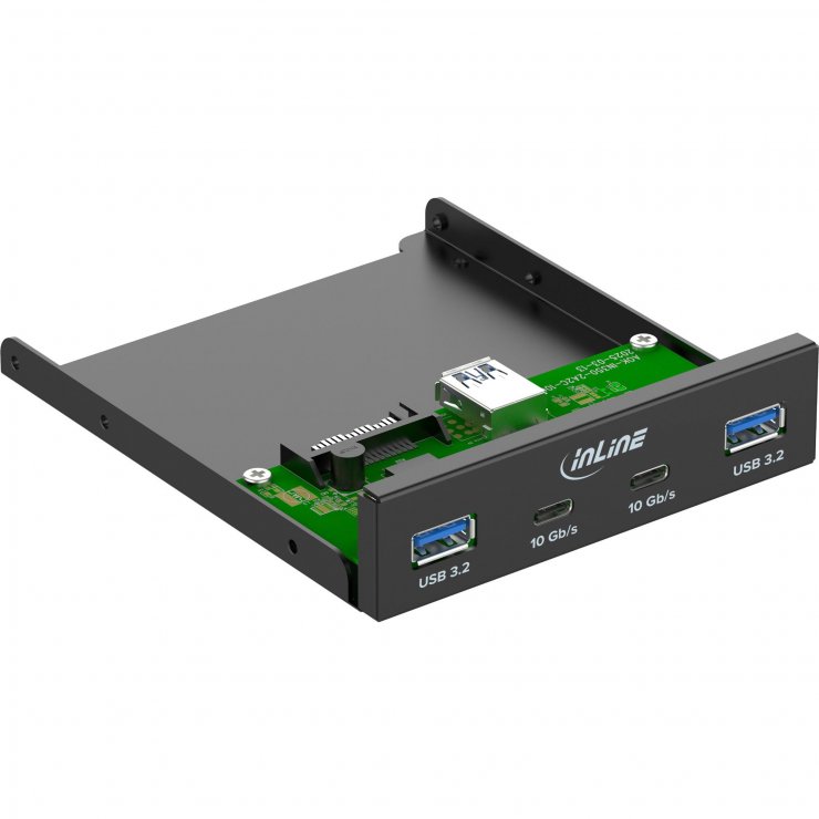 Imagine Front panel 3.5" 2 x USB-A + 2 x USB-C, InLine IL33456C