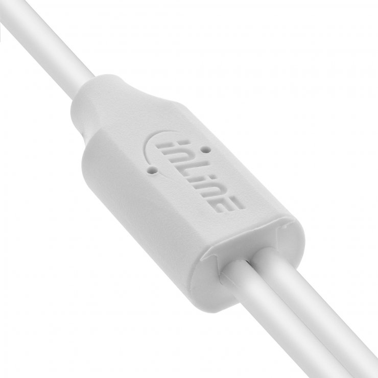 Imagine Cablu de alimentare USB-A la 2 x USB type C T-T 1m Alb, InLine IL35121W