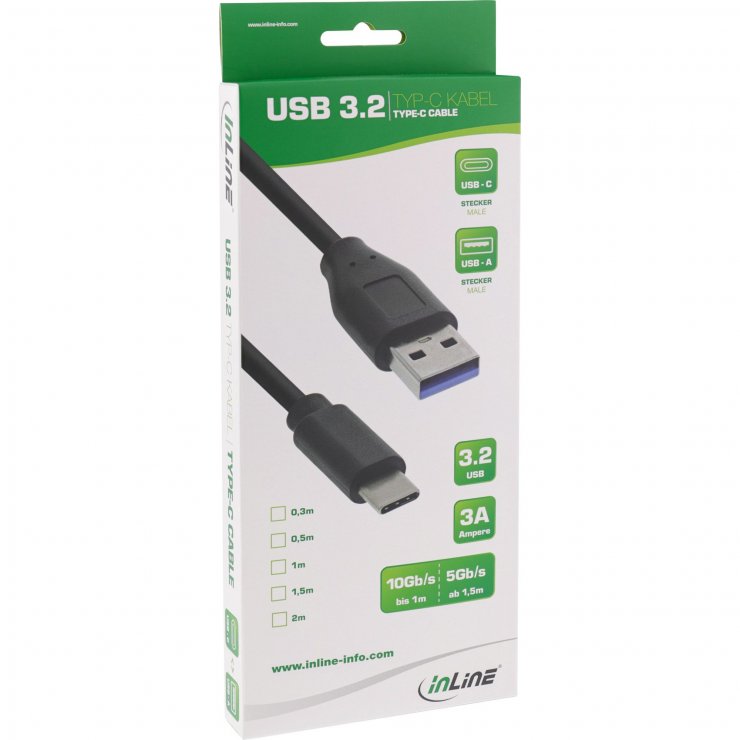 Imagine Cablu USB 3.2-A la USB type C T-T 1.5m, InLine IL35714