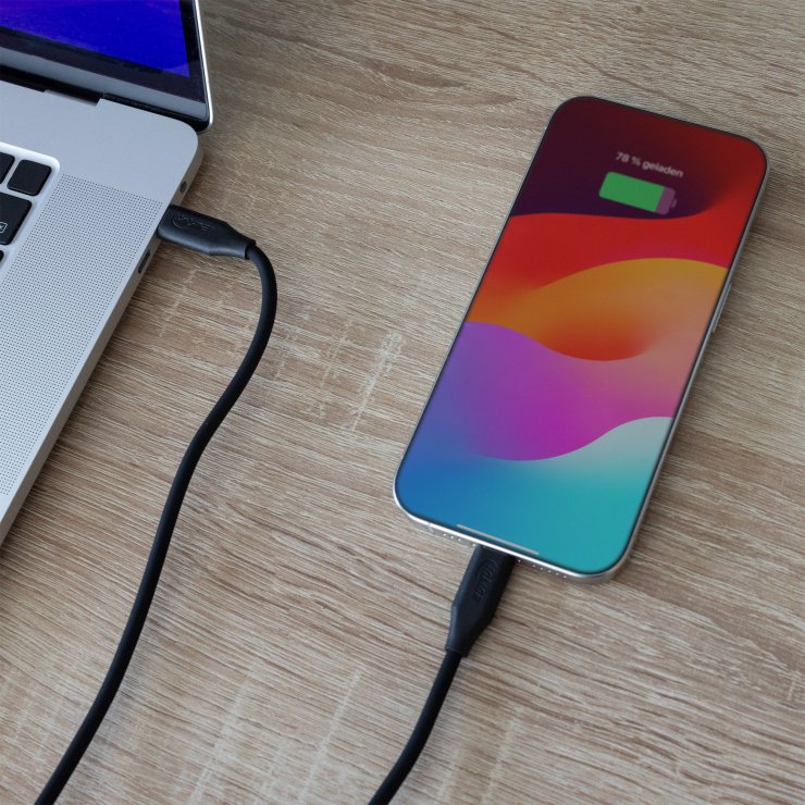 Imagine Cablu USB 2.0 type C fast charging silicon 100W Negru 1m, InLine IL35891