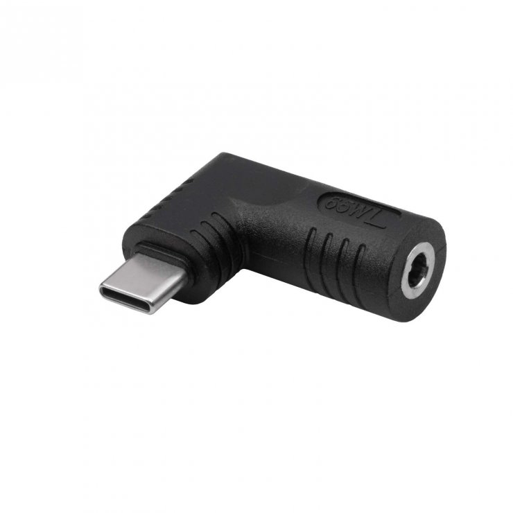 Imagine Adaptor USB type C la DC 4.0 x 1.35mm 65W T-M, Akyga AK-ND-D12