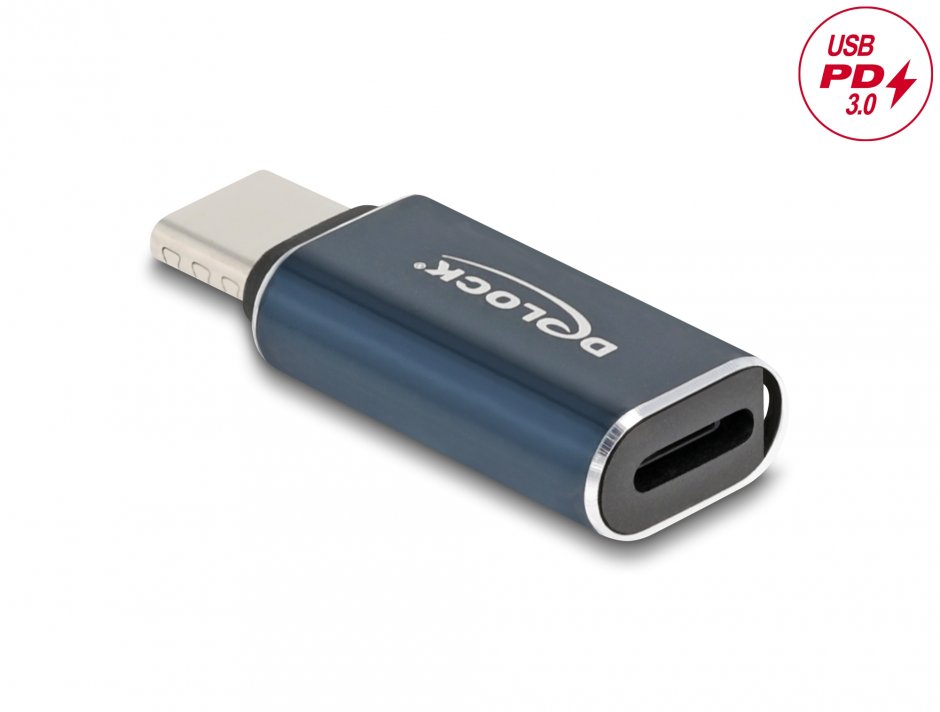 Imagine Adaptor USB 2.0 Type C la Lightning T-M PD3.0, Delock 60688