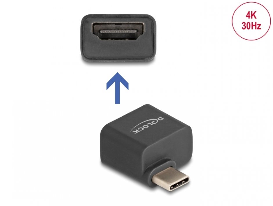 Imagine Adaptor USB type C la HDMI 4K30Hz (DP Alt Mode) T-M, Delock 64256