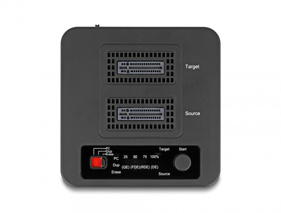 Imagine Docking station pentru 2 x M.2 NVMe PCIe SSD cu functie de Clona/Erase, Delock 64300