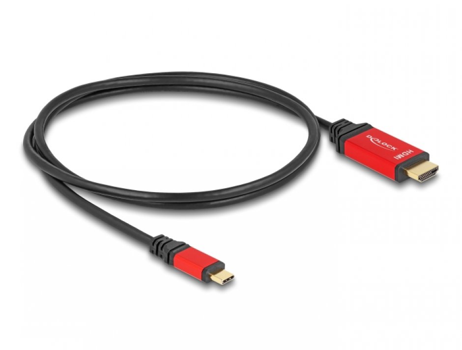 Imagine Cablu USB type C la HDMI (DP Alt Mode) 8K60Hz/4K240Hz T-T HDR 1m, Delock 80095