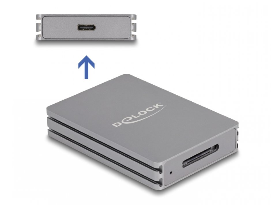 Imagine Cititor de carduri USB type C la CFexpress type A, Delock 91012