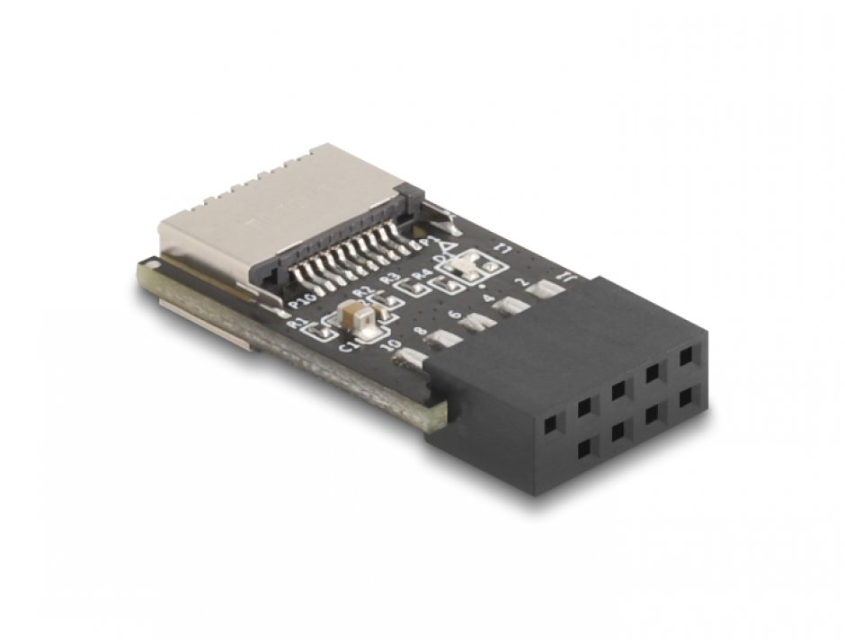 Imagine Adaptor pin header USB 2.0 la USB Type E Key A M-M, Delock 67175