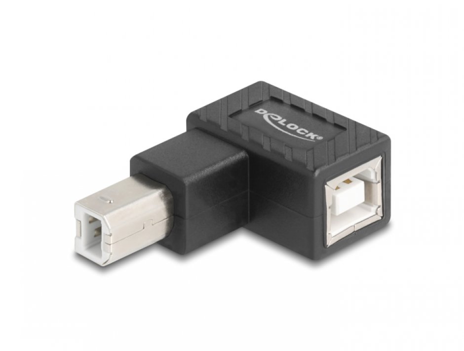 Imagine Adaptor USB-B 2.0 unghi 90 grade sus T-M, Delock 67205