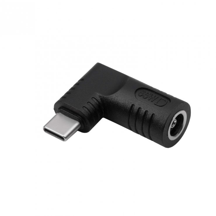 Imagine Adaptor USB type C la DC 6.5 x 4.4mm + pin 65W T-M, Akyga AK-ND-D04