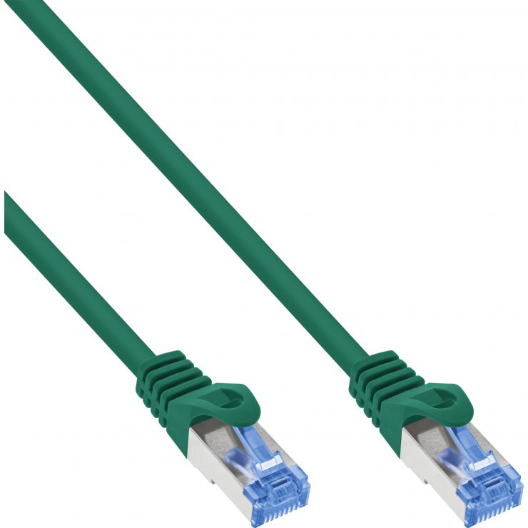 Imagine Cablu de retea RJ45 Cat.6A S/FTP LSoH CCA 0.3m Verde, InLine IL72633G