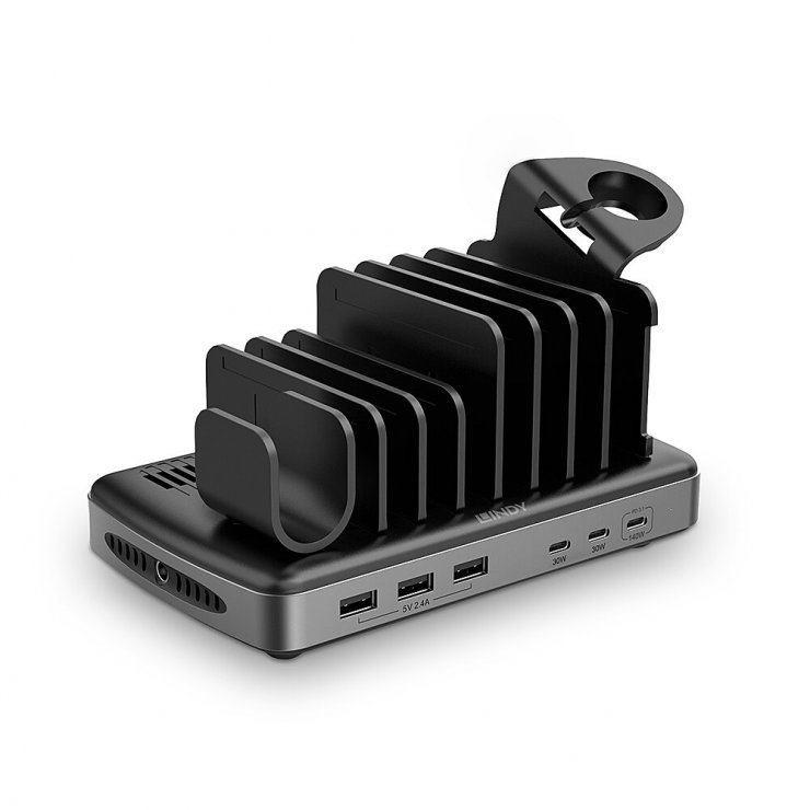 Imagine Incarcator priza (statie de incarcare) 3 x USB-A + 3 x USB type C 160W, Lindy L73436