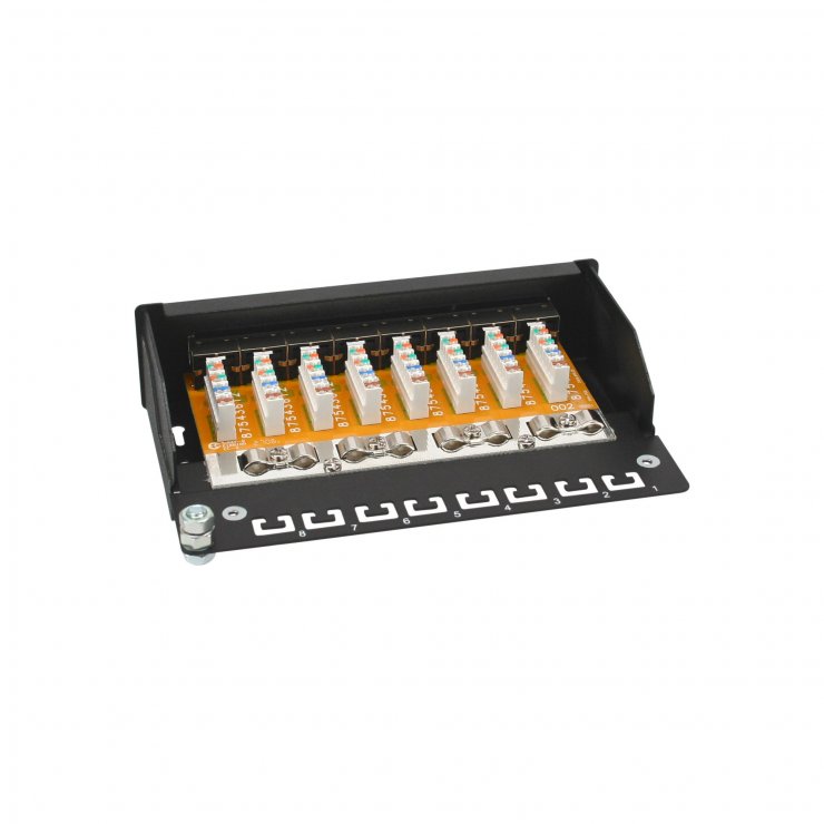 Imagine Patch panel 1U 8 porturi cat.6 Negru, InLine IL76208