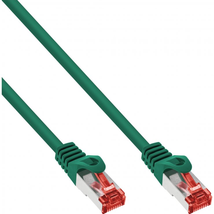 Imagine Cablu de retea RJ45 S/FTP PiMF Cat.6 15m Verde, InLine IL76415G