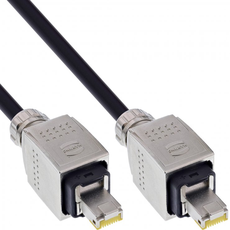 Imagine Rola/tambur cablu de retea RJ45 Cat.6A S/FTP IP67 PUR Harting pentru exterior/aplicatii industriale 90m, InLine IL78594H