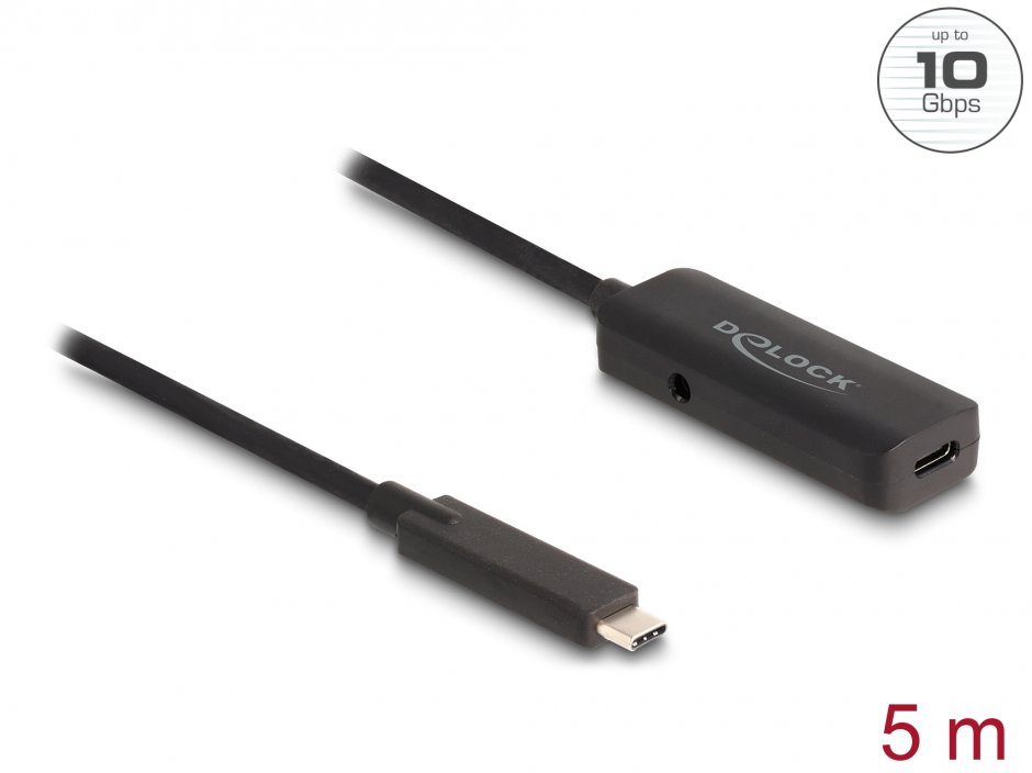 Imagine Cablu prelungitor activ USB type C 10 Gbps T-M 5m, Delock 80028