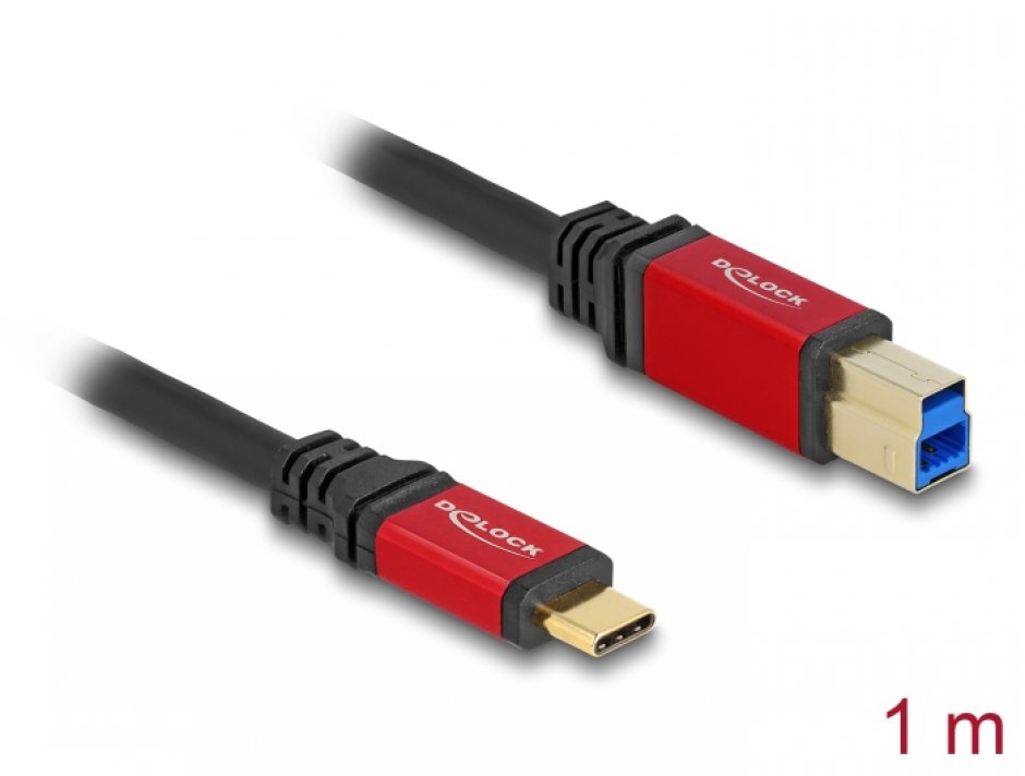 Imagine Cablu USB 3.2 type C la USB-B T-T 1m, Delock 80612