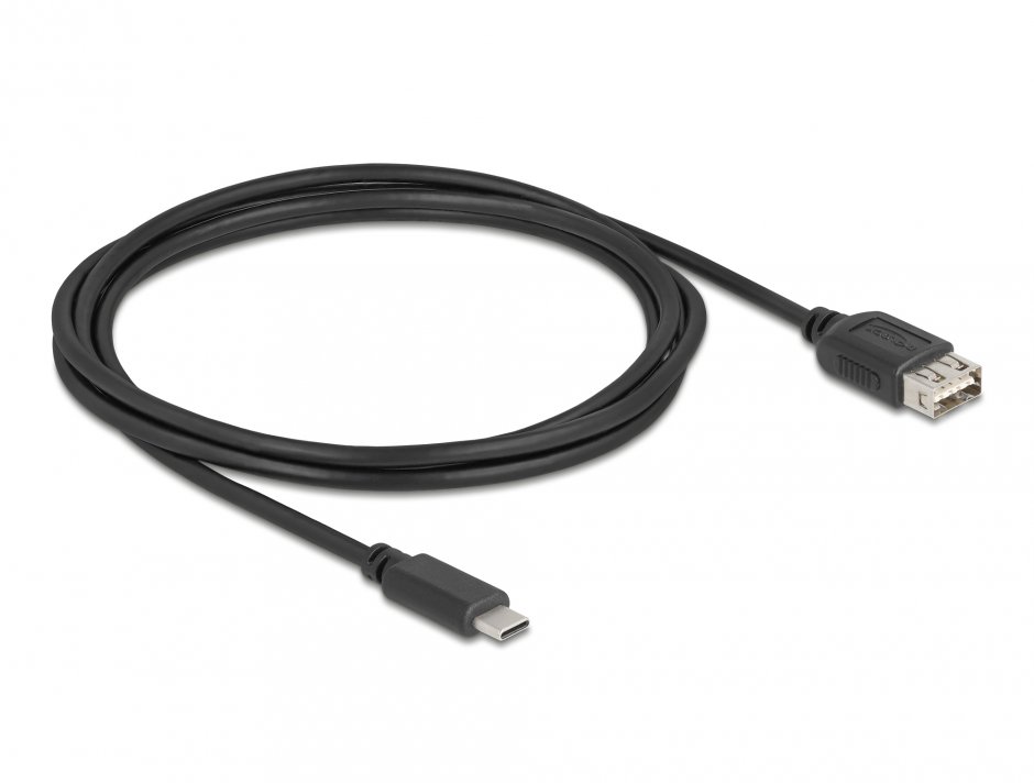 Imagine Cablu USB 2.0 Type C la EASY USB-A T-M 2m, Delock 81537