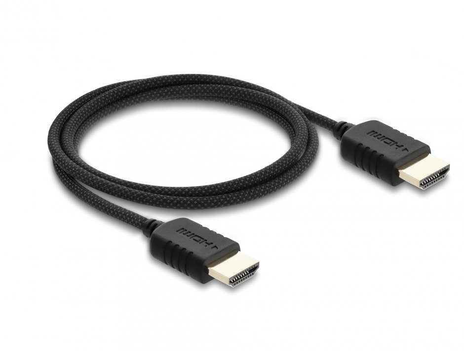 Imagine Cablu Coaxial High Speed HDMI 8K60Hz/4K240Hz 48Gbps 1m Negru, Delock 81681