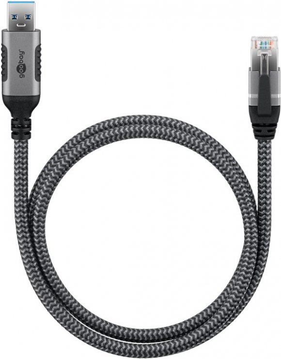 Imagine Cablu de retea USB 3.2-A la RJ45 Cat.6 FTP T-T 2m, Goobay G70498