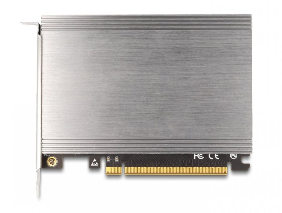 Imagine PCI Express x16 la 4 x NVMe M.2 Key M cu racire - Bifurcation, Delock 90210