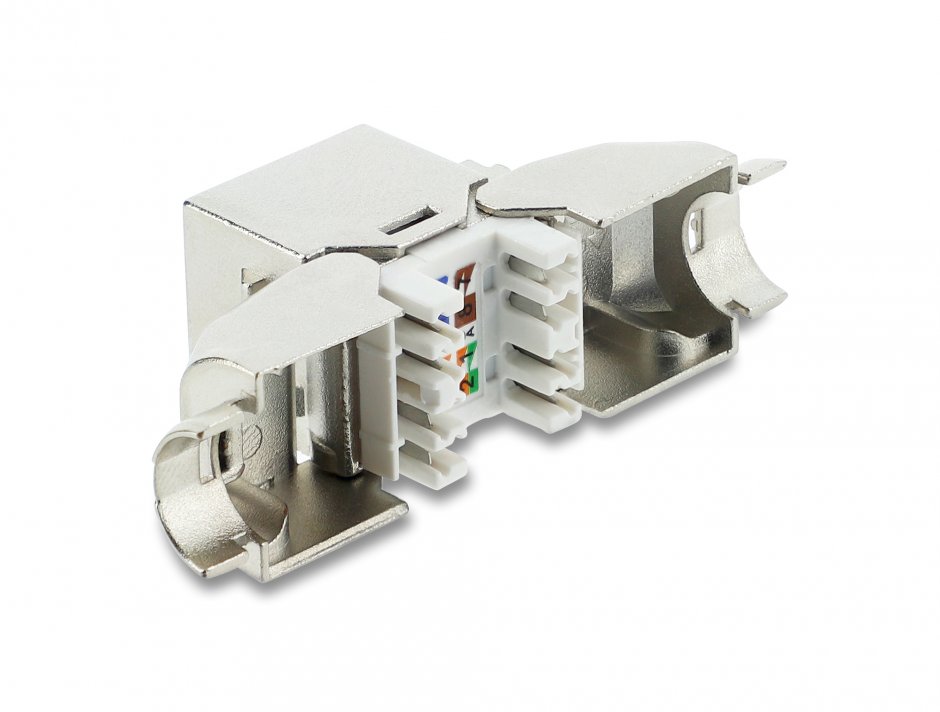 Imagine Modul Keystone RJ45 la LSA Cat.6A toolfree 90° ecranat, Delock 90374