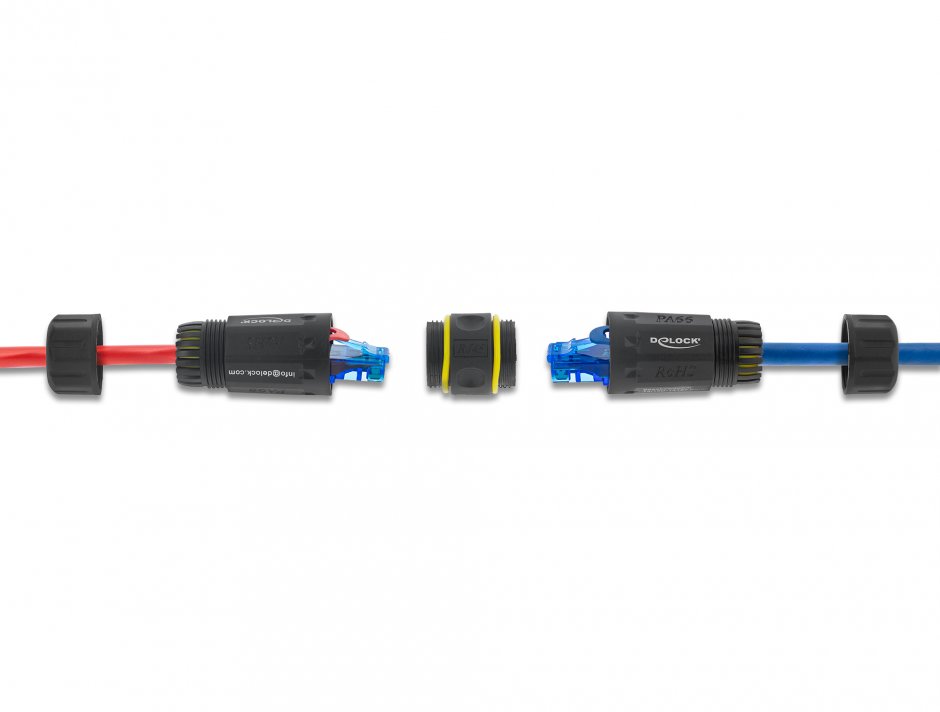 Imagine Cupla de retea RJ45 Cat.7 exterior IP68 waterproof, Delock 90816