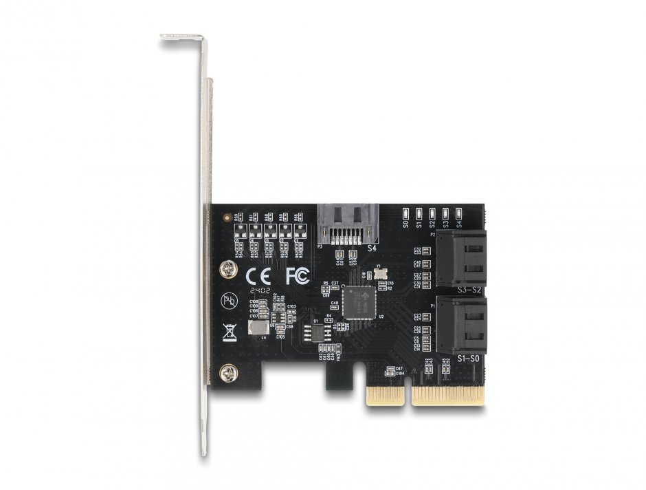 Imagine PCI Express cu 5 x SATA LPFF, Delock 90890