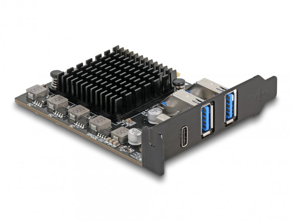 Imagine PCI Express 1 x USB Type C 20 Gbps + 2 x USB-A 10 Gbps - LPFF, Delock 90891