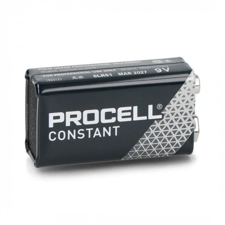 Imagine Baterie alcalina industriala 9V/LR61, Procell Constant