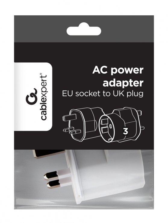 Imagine Adaptor priza Europa la UK, Gembird A-AC-EUFUKM-01