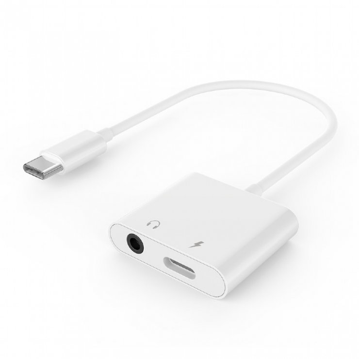 Imagine Adaptor USB type C la jack stereo 3.5mm + USB type C, Gembird A-CM-3.5FP-01