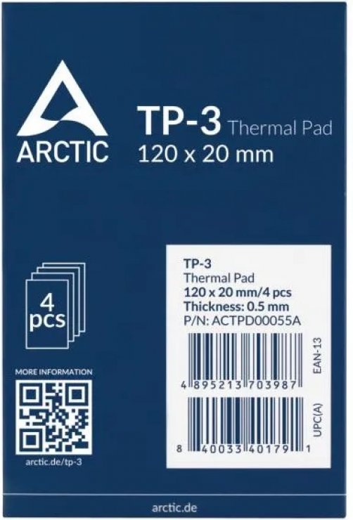 Imagine Set 4 buc pad termic 120x20mmx0.5mm TP-3, Arctic ACTPD00055A