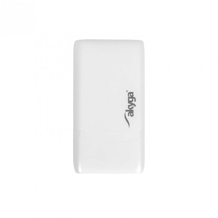 Imagine Incarcator priza flat USB-A + USB type C PD GaN 65W, Akyga AK-CH-31