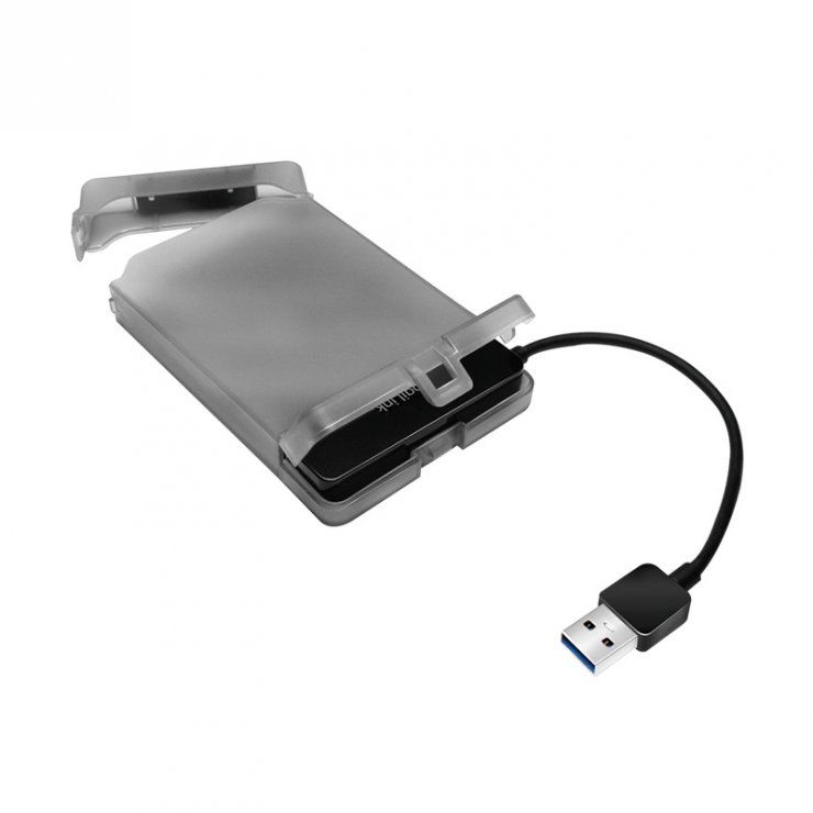 Imagine Adaptor USB 3.0 la SATA 22 pini pentru HDD 2.5" + carcasa, Logilink AU0037